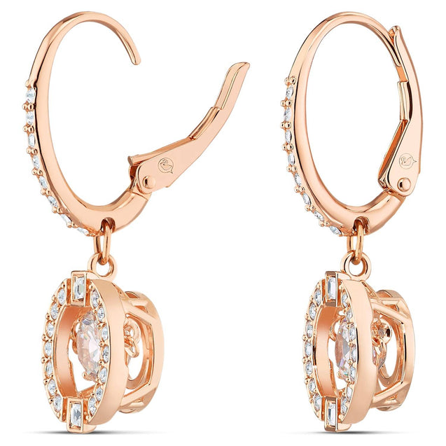 SWAROVSKI Sparkling Dance Round Earrings - Rose Gold #5504653