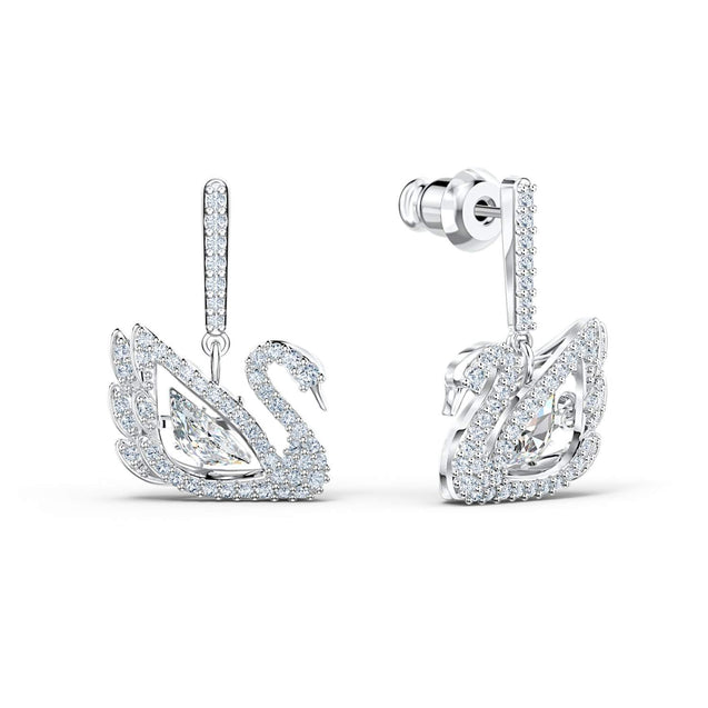 SWAROVSKI Dancing Swan Earrings - White #5514420