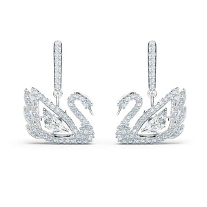 SWAROVSKI Dancing Swan Earrings - White #5514420