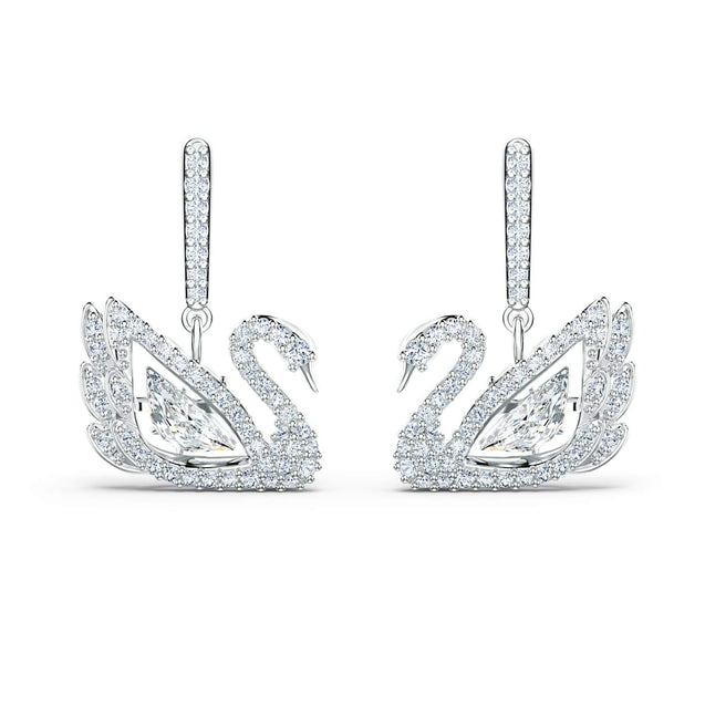 SWAROVSKI Dancing Swan Earrings - White #5514420