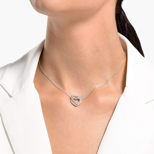 SWAROVSKI Infinity Entwined Heart Necklace - White #5518868