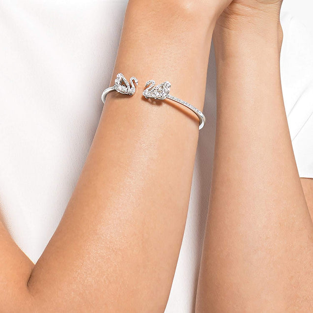 SWAROVSKI Dancing Swan bangle - White #5534850