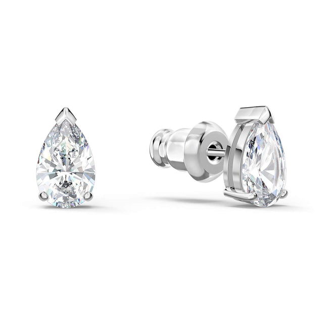 SWAROVSKI Attract Pear Stud Pierced Earrings - White #5563121