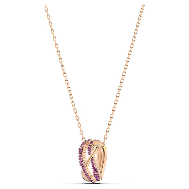 SWAROVSKI Twist pendant - Purple & Rose Gold Tone Plated #5563907