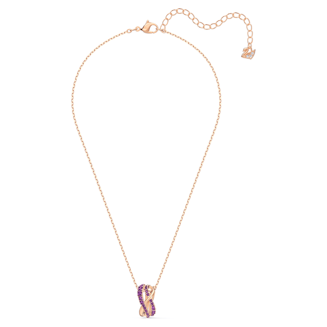 SWAROVSKI Twist pendant - Purple & Rose Gold Tone Plated #5563907