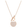 
SWAROVSKI Ginger T Bar Necklace - White & Rose Gold Tone Plated #5567529