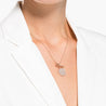 
SWAROVSKI Ginger T Bar Necklace - White & Rose Gold Tone Plated #5567529