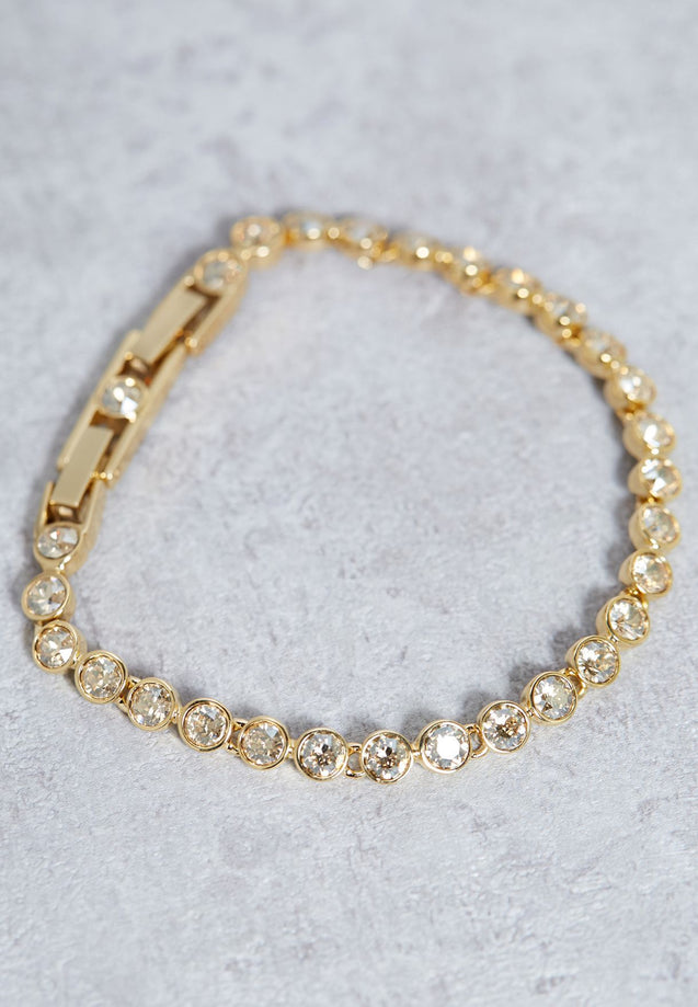 SWAROVSKI Tennis Gold & Clear Crystal Bracelet #992889