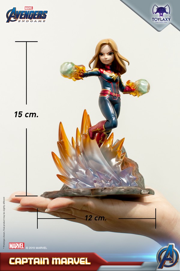 漫威復仇者聯盟：Marvel隊長正版模型手辦人偶玩具 Marvel's Avengers: Endgame Premium PVC Captain Marvel official figure toy listing size