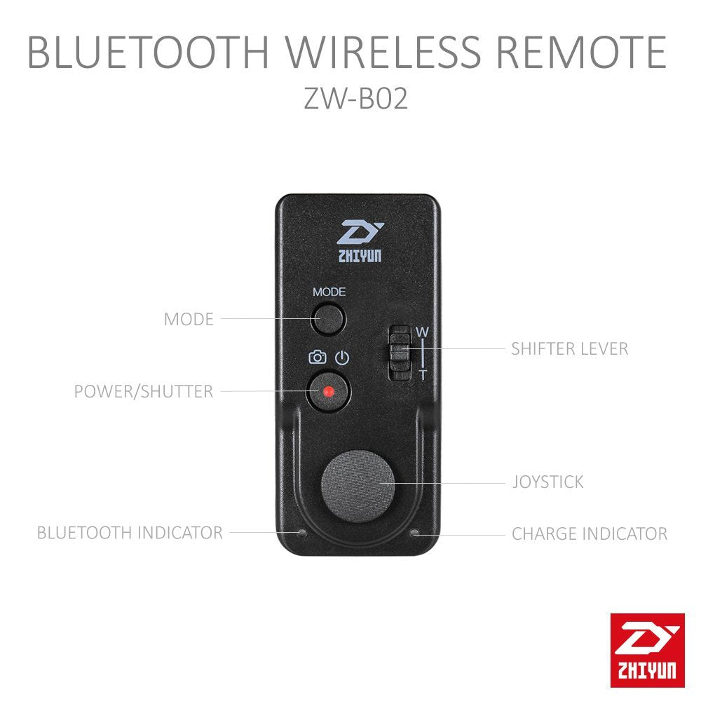 ZHIYUN Bluetooth Wireless Remote Control (ZW-B02) - GadgetiCloud